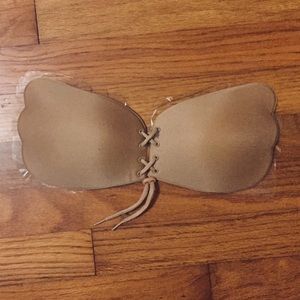 Adhesive backless, strapless bra